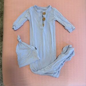 Kyte BABY Lavender Knotted Gown with Hat